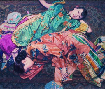 Chinese Girls Painting - Autumn Dream Chinese Chen Yifei Girl